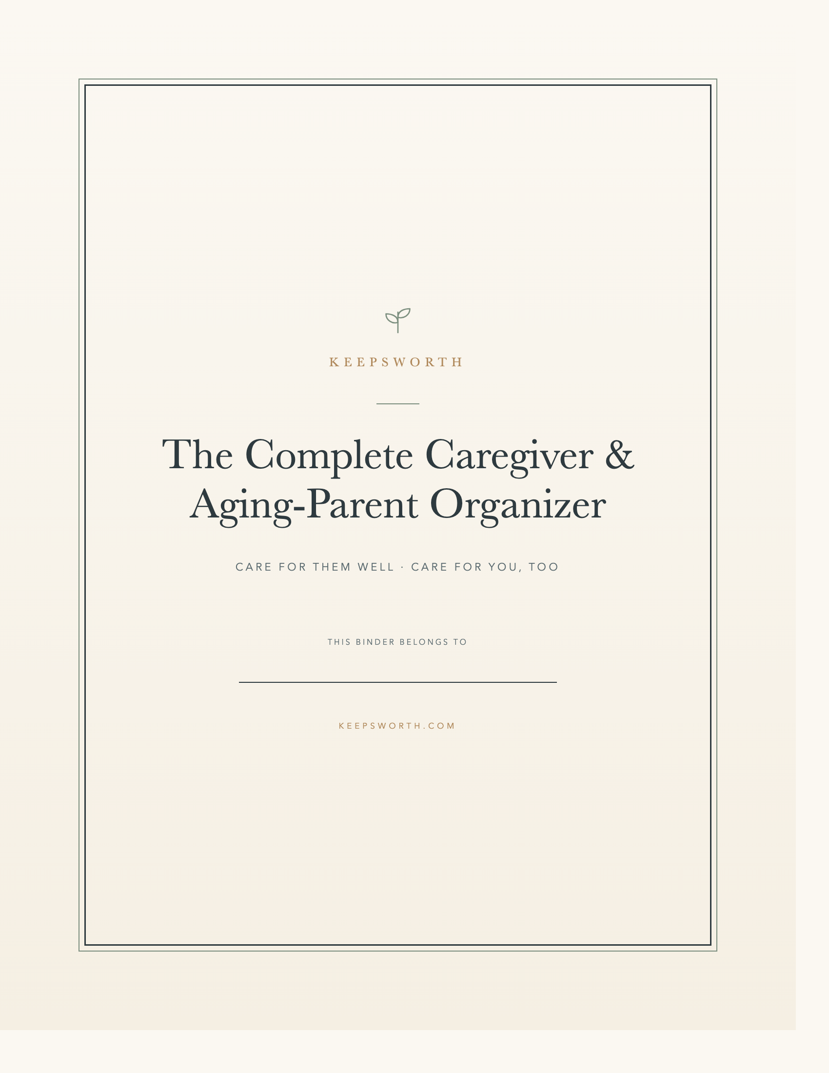 Caregiver & Aging-Parent Organizer cover