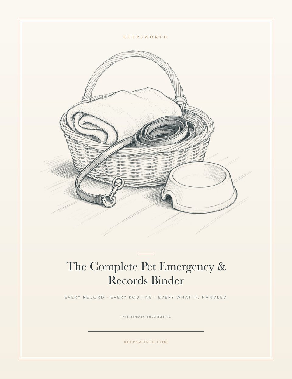 Pet Emergency & Records Binder cover
