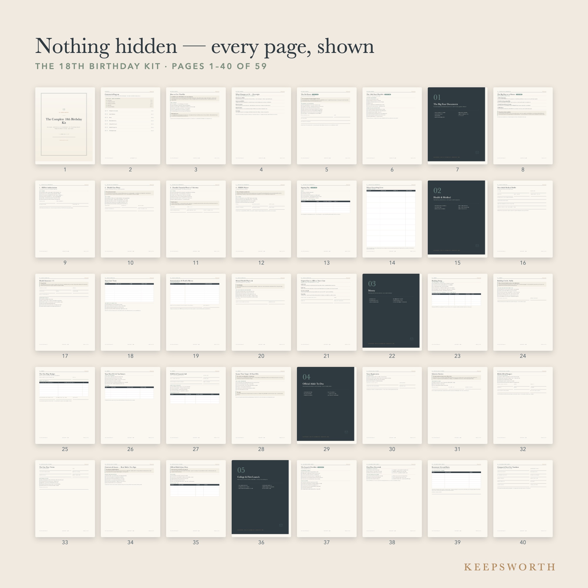 Contact sheet — every page shown, part 1